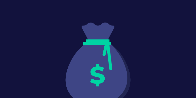 Drawing of a money bag